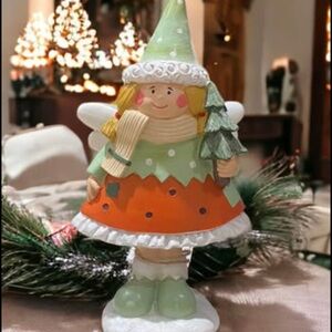 NEW Adorable Little Girl Christmas Angel - Size 10 Inches Tall